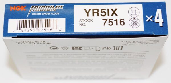 Set of 10 Genuine NGK 7516 YR5IX Iridium IX Spark Plugs - Image 3