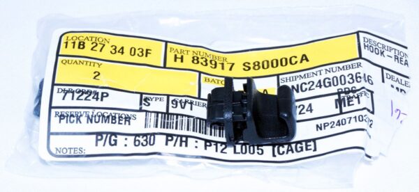 Genuine OEM 83917-S8000-CA Hyundai Palisade Rear Door Screen Curtain Hook Clip