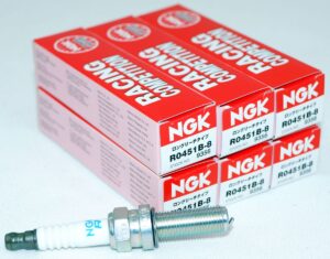 Set of 6 Genuine NGK 9356 R0451B-8 Racing Plugs