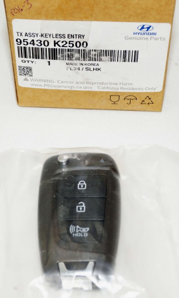 Genuine OEM 95430-K2500 Hyundai Transmitter 3 Button FOB