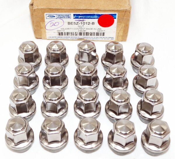 Genuine OEM BE5Z1012B Ford Set of 4 Chrome Lug Nuts - Image 3