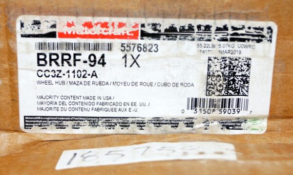 Genuine OEM BRRF94 Motorcraft Disc Brake Rotor Front Ford CC3Z1102A - Image 2