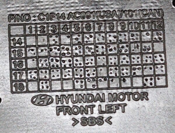 Genuine OEM C1F14-AC000 Hyundai 2015-2017 Sonata Floor Mats Carpeted Set of 4 - Image 7