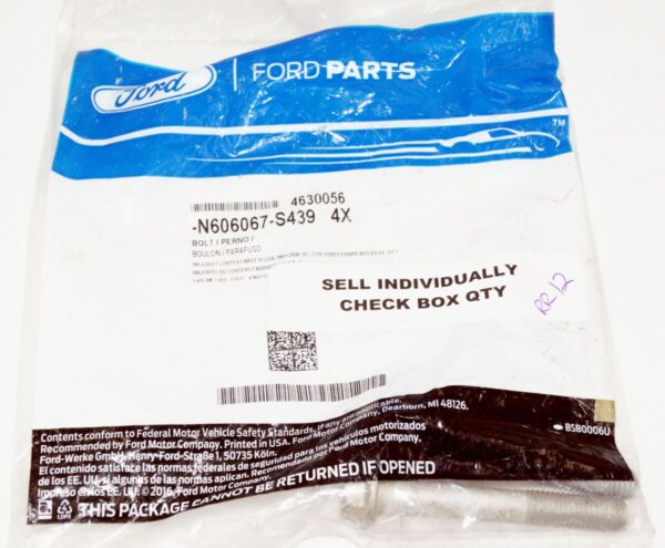 Genuine OEM N606067S439 Ford Bolt Sold Individually - Image 2