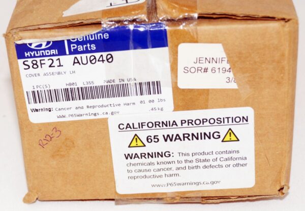 Genuine OEM S8F21-AU040 Hyundai 20-23 Palisade End Cover Crossbar Rail Left Side - Image 2