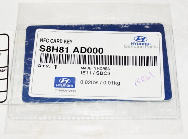 Genuine OEM S8H81-AD000 Hyundai Genuine NFC Key Card - Image 2