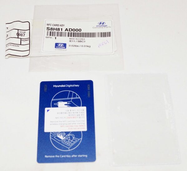 Genuine OEM S8H81-AD000 Hyundai Genuine NFC Key Card - Image 4