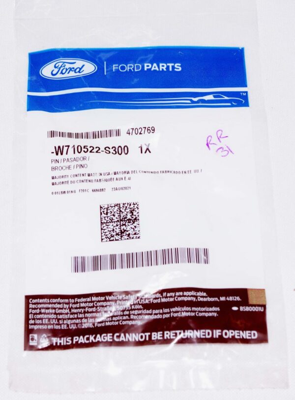 Genuine OEM W710522S300 Ford Key Woodruff