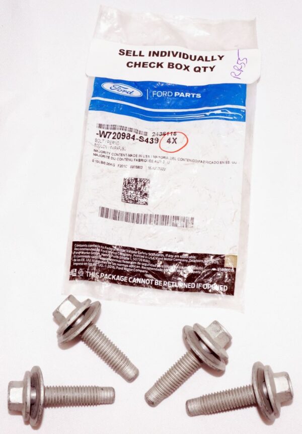Pack of 4 Genuine OEM W720984S439 Ford Impact Bar Bolt