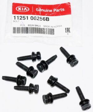 9 Pack Genuine OEM Kia 1125106256B Bumper Cover Support Rail Bolts
