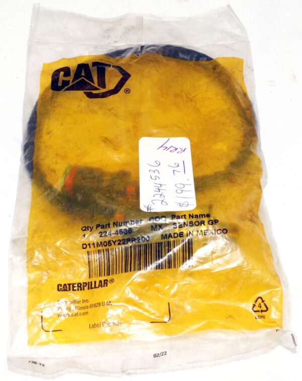 Genuine OEM 2244536 CAT Fuel Rail Oil Pressure Sensor Caterpiller C7 C9 - Image 2