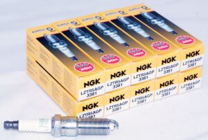 Set of 10 Genuine NGK 3381 LZTR5AGP G-Power Platinum Spark Plugs