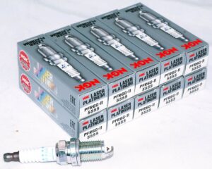 10 Pack Genuine NGK 5555 PFR6G-11 Laser Platinum Spark Plugs