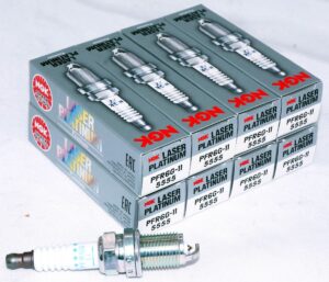 Set of 8 Genuine NGK 5555 PFR6G-11 Laser Platinum Spark Plugs