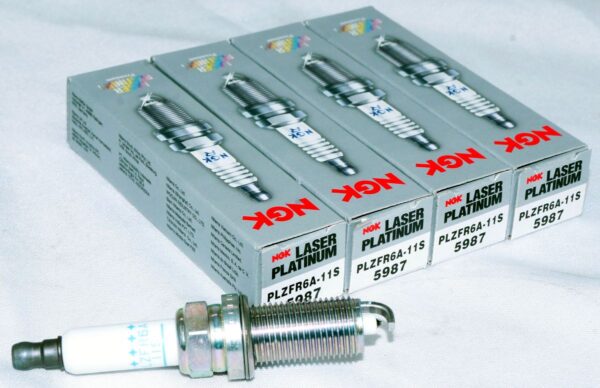 Set of 4 NGK 5987 PLZFR6A-11S Laser Platinum Spark Plugs