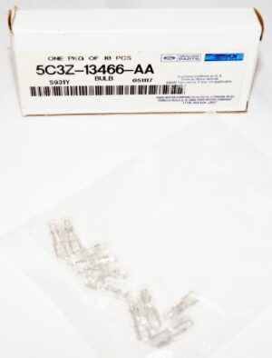 Box of 10 Genuine OEM Ford 5C3Z13466AA Interior Roof Visor Lamp Bulb Clear