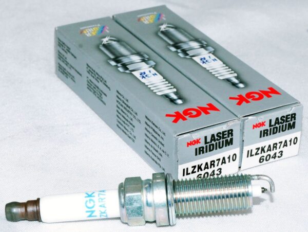 Set of 2 NGK 6043 ILZKAR7A10 Laser Iridium Spark Plugs