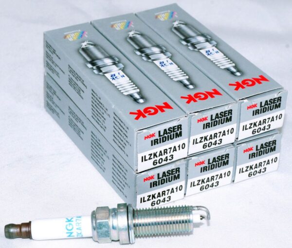 Set of 6 NGK 6043 ILZKAR7A10 Laser Iridium Spark Plugs