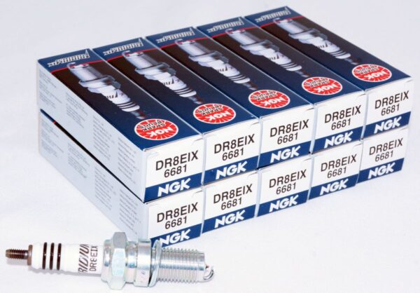 Set of 10 Genuine NGK 6681 DR8EIX Iridium IX Spark Plugs