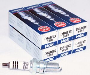 Set of 6 Genuine NGK 6681 DR8EIX Iridium IX Spark Plugs