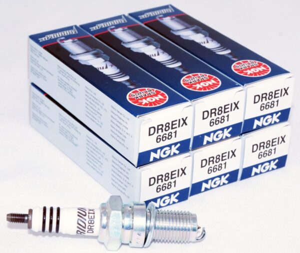 Set of 6 Genuine NGK 6681 DR8EIX Iridium IX Spark Plugs