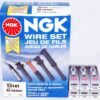 Set of 6 4306 NGK Spark Plugs LZTR5A-13 with 53141 NGK Ignition Wire Set CRX067 - Image 2