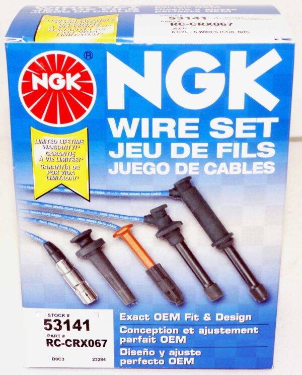 Set of 6 4306 NGK Spark Plugs LZTR5A-13 with 53141 NGK Ignition Wire Set CRX067 - Image 13