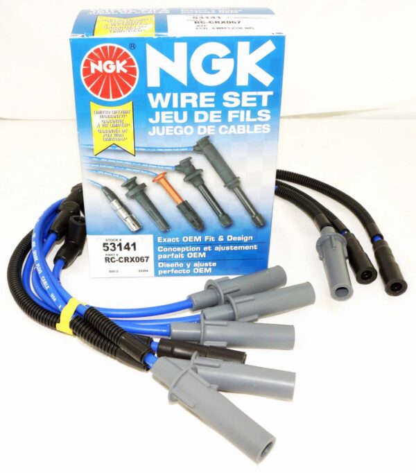 Set of 6 4306 NGK Spark Plugs LZTR5A-13 with 53141 NGK Ignition Wire Set CRX067 - Image 14