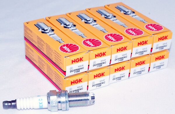 Set of 10 Genuine NGK 7168 DCPR8EKC Multi-Ground Spark Plugs