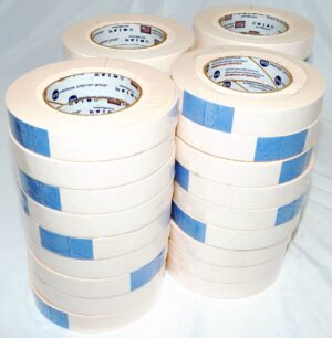 36 Rolls of Intertape 591 1” Double Sided Flat Back Paper Tape 36 yds Beige