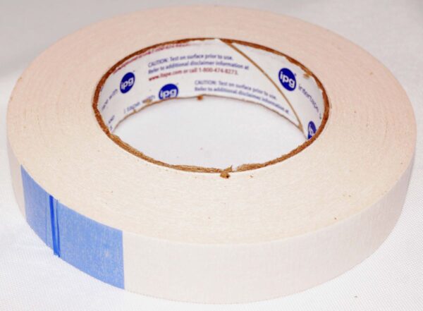 36 Rolls of Intertape 591 1” Double Sided Flat Back Paper Tape 36 yds Beige - Image 4