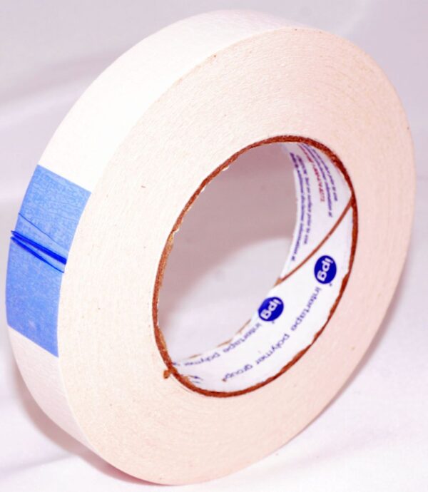 36 Rolls of Intertape 591 1” Double Sided Flat Back Paper Tape 36 yds Beige - Image 5
