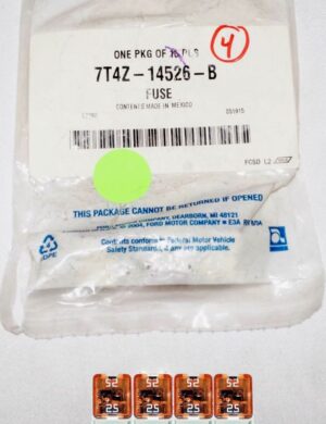 Pack of 4 Genuine OEM Ford 7T4Z14526B 25A Fuse Relay Circuit Breaker