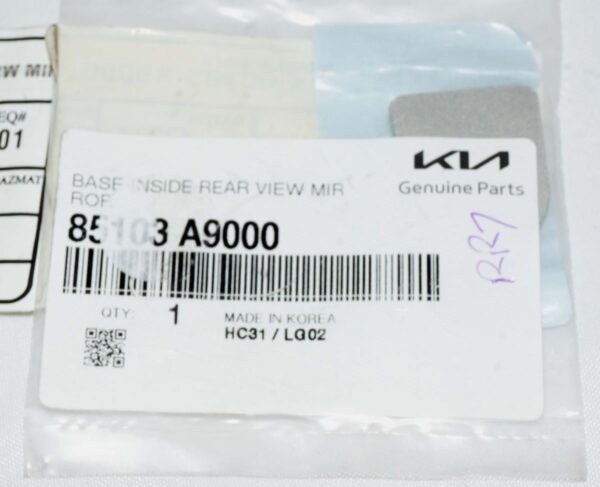 Genuine OEM 85103A9000 Kia Hyundai Rear View Mirror Base - Image 2
