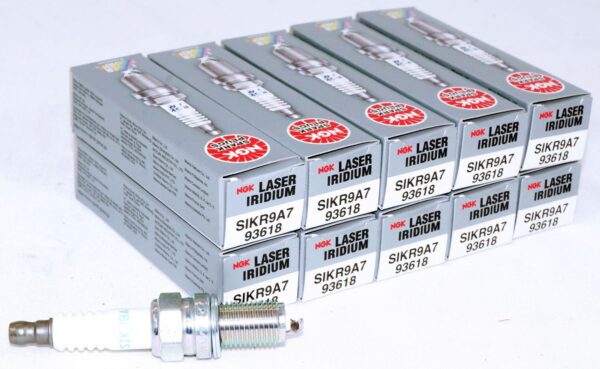 Set of 10 Genuine NGK 93618 SIKR9A7 Laser Iridium Spark Plugs