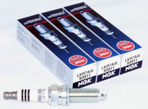 Set of 3 Genuine NGK 93911 Iridium IX Spark Plugs LKR7AIX