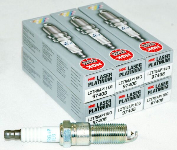 Set of 6 Genuine NGK 97408 LZTR6AP11EG Laser Platinum Spark Plugs