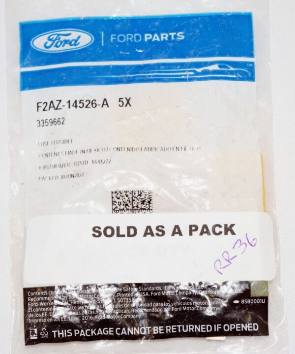 5 Pack Genuine OEM Ford F2AZ14526A 20A Maxi Fuses - Image 2