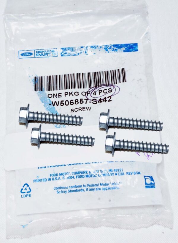 4 Pack Genuine OEM W506857S442 Ford Bracket Screws - Image 2