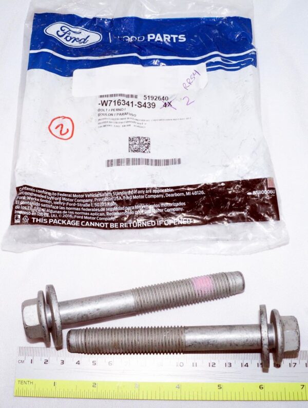 2 Pack Genuine OEM Ford W716341S439 Lower Control Arm Rear Bolts
