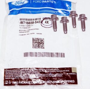 4 Pack Genuine OEM W716658S437 Ford Turbocharger Components Oil Inlet Tube Screw