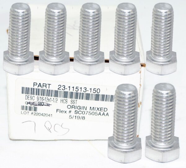 7 Pack 23-11513-150 Screw Cap Bolt 9/16-12x1-11/2