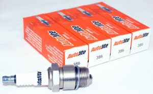 4 Pack Autolite 386 Nickel Spark Plug Removable Terminal Nut