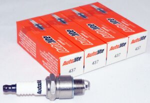 4 Pack Autolite 437 Nickel Spark Plug Copper Non-Resistor