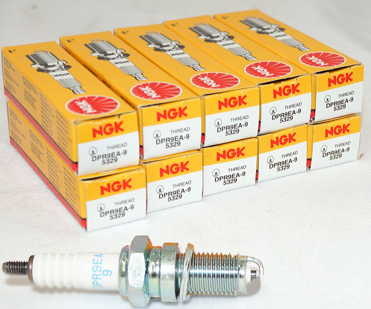10 Pack Genuine NGK 5329 DPR9EA-9 Nickel Spark Plugs