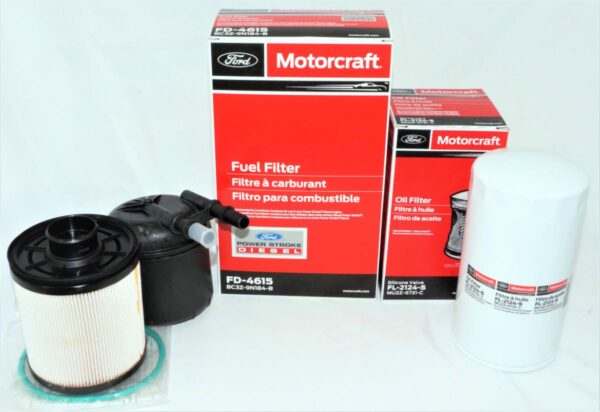 Diesel Fuel & Oil Filter Kit Motorcraft FD4615 FL2124S Genuine OEM Ford Filters