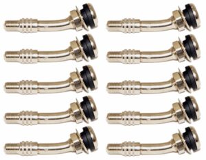 10 Pack TR416MC 2" Bent Clamp In High Pressure Valve Stem for Dual Wheels
