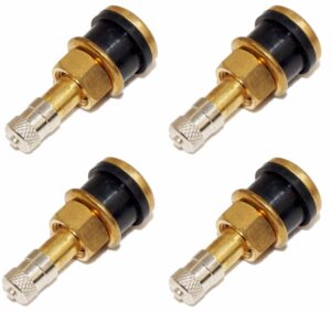 4 Pack TR501 1-1/2" Brass Clamp-in Tubeless Tire Truck Valve Stem