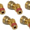 Lot of 5 VS279NTA-4-2 Brass Air Brake 45 Degree Elbow Fitting 1/4" Tube