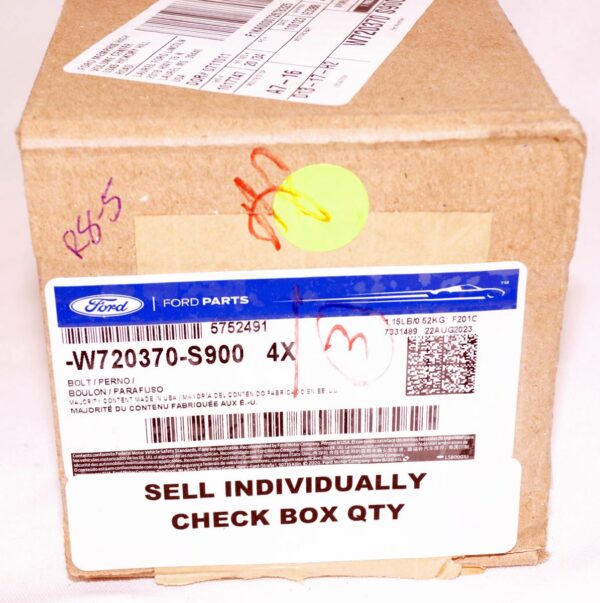 Genuine OEM Ford W720370S900 One Spring Front Bolt (1) - Image 2